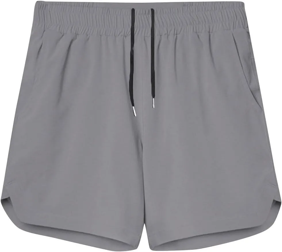 Sports Shorts for Men Cut Out Split Side Shorts Athletic Workout Gym Shorts Hiking Quick Dry Short for Running