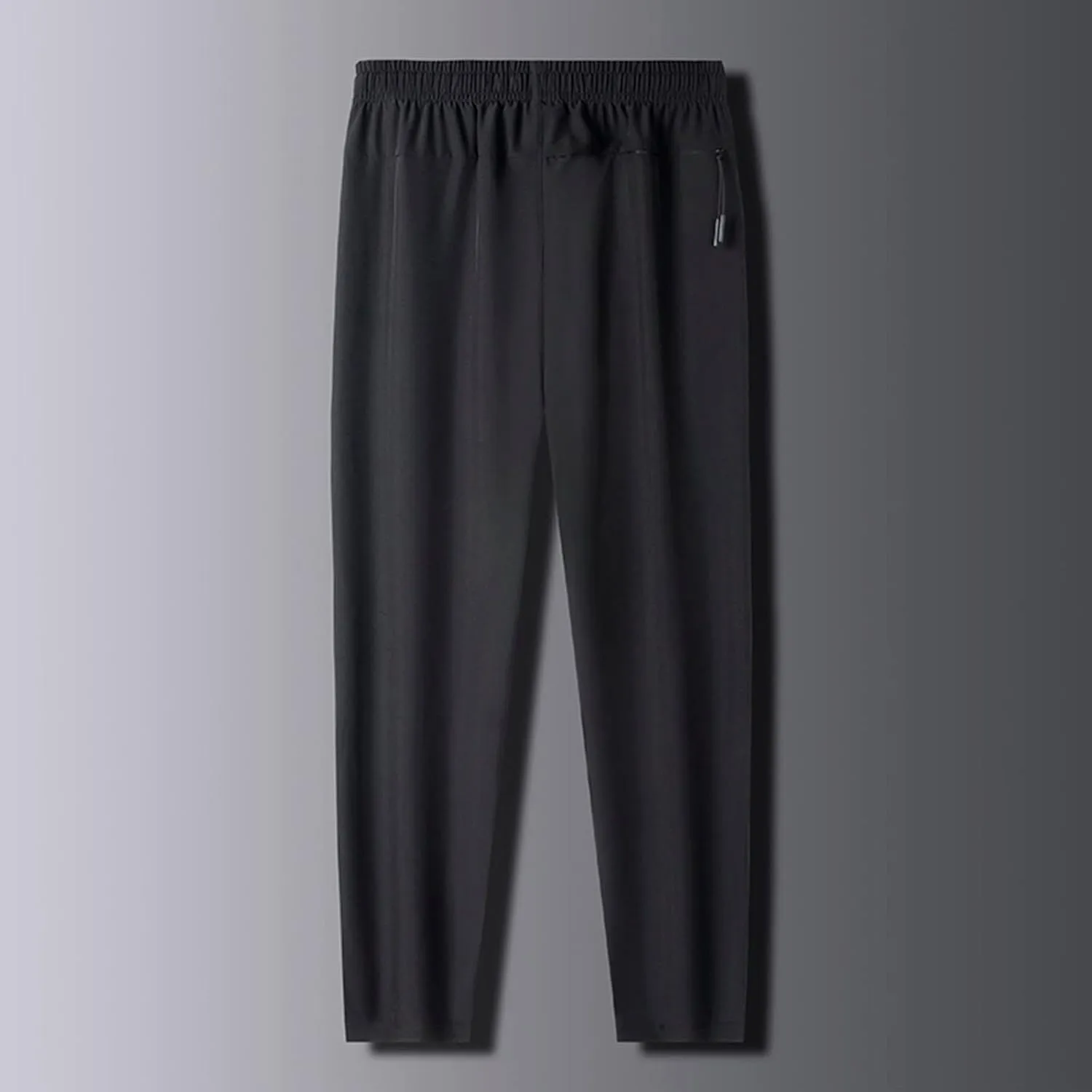 Summer Pants for Men Solid Color Elastic Waist Drawstring Pocket Slim Leg Fashion Leisure Style Summer Cute Trousers