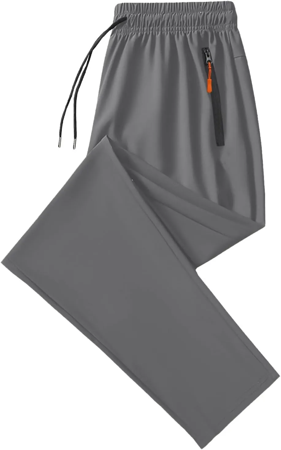 Summer Pants for Men Sweatpants Elastic Waist Drawstring Zipper Slim Leg Fashion Athletic Elasticity Cute Trousers
