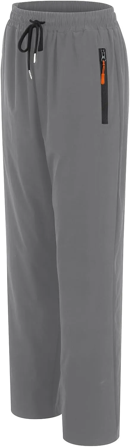Summer Pants for Men Sweatpants Elastic Waist Drawstring Zipper Slim Leg Fashion Athletic Elasticity Cute Trousers
