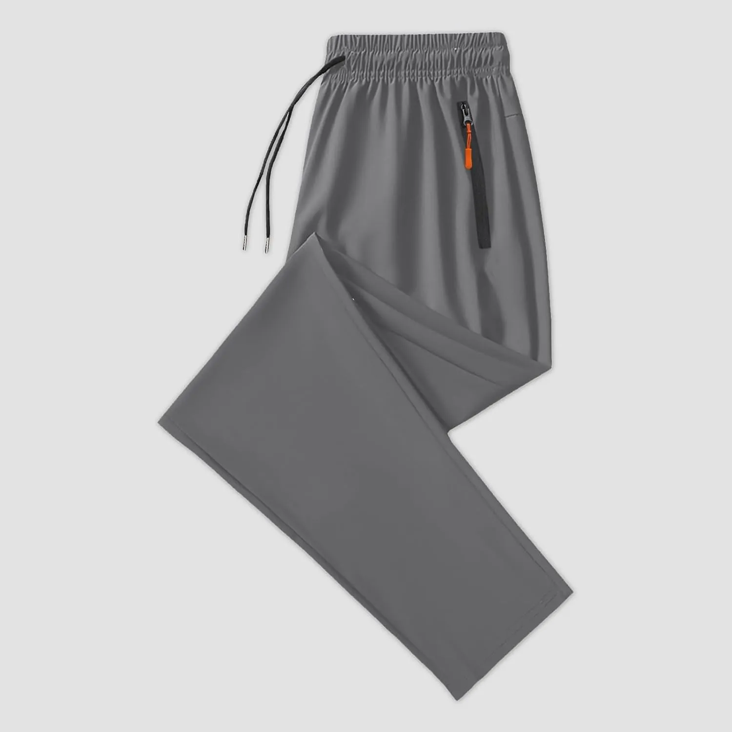 Summer Pants for Men Sweatpants Elastic Waist Drawstring Zipper Slim Leg Fashion Athletic Elasticity Cute Trousers