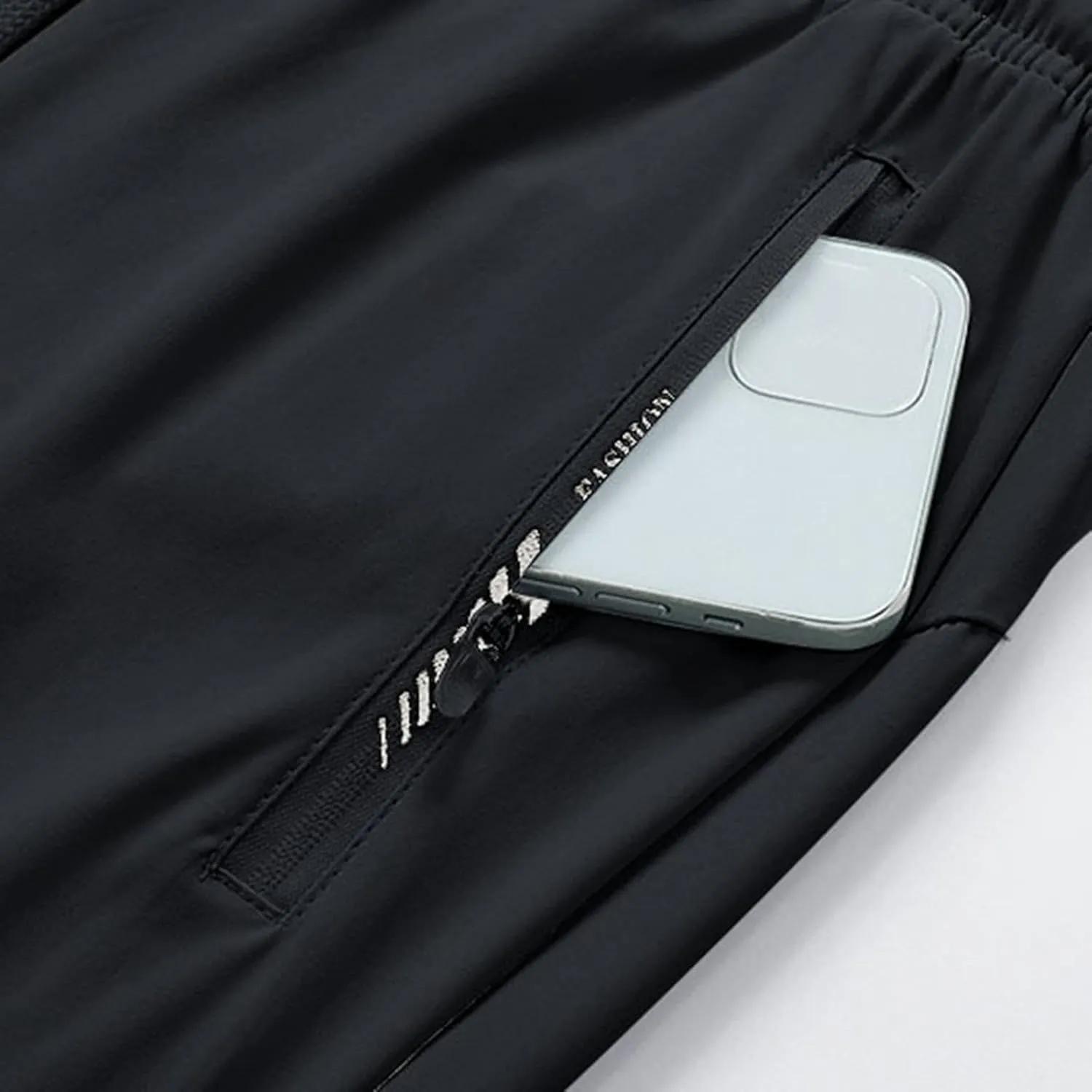 Summer Pants for Men Sweatpants Elastic Waist Drawstring Zipper Slim Leg Fashion Soft Fit Elasticity Cute Trousers