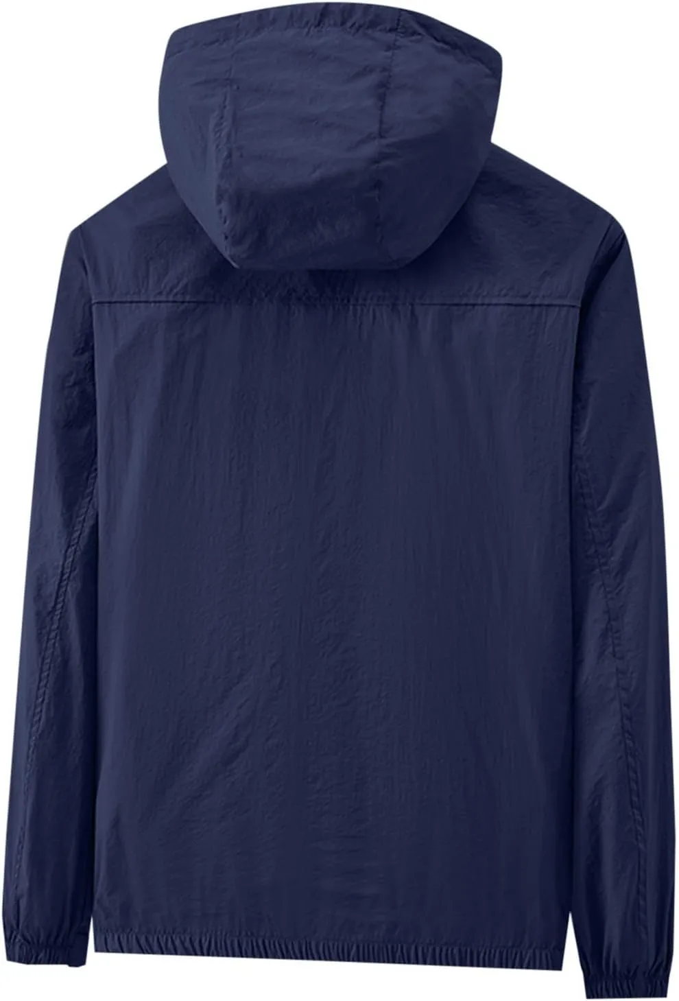 Sun Protection Hoodie for Men Multi-Pockets Long Sleeve UPF 50  Quick Dry Beach Rash Guard Shirts with Zip