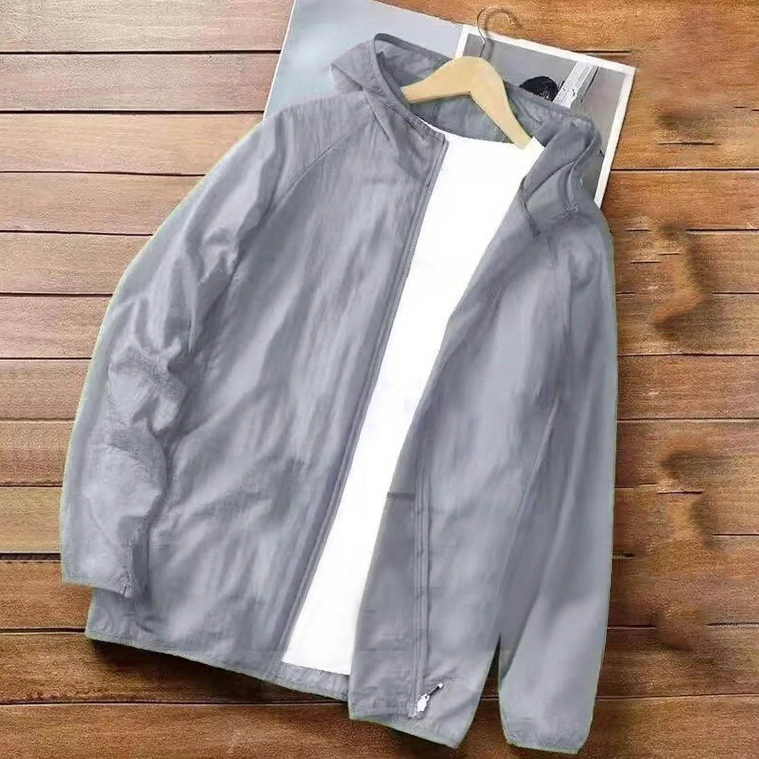 Sun Protection Hoodie Jackets UV Clothing Summer Long Sleeve Shirts Hiking Fishing Golf Lightweight Plus Size UV Coat