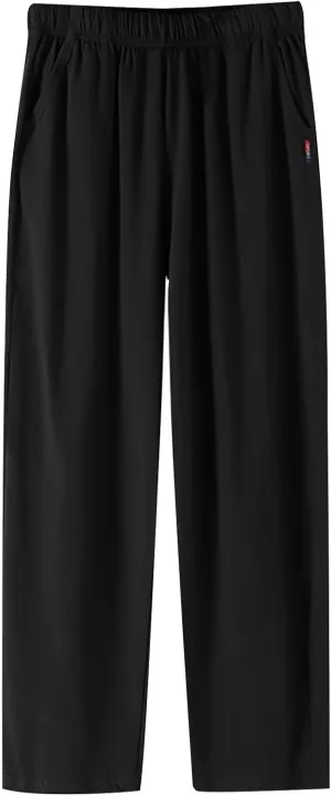 Sweatpants for Men Big and Tall Stretch Waisted Baggy Joggers Plus Size Drawstring Lightweigh Lounge Pants with Pockets