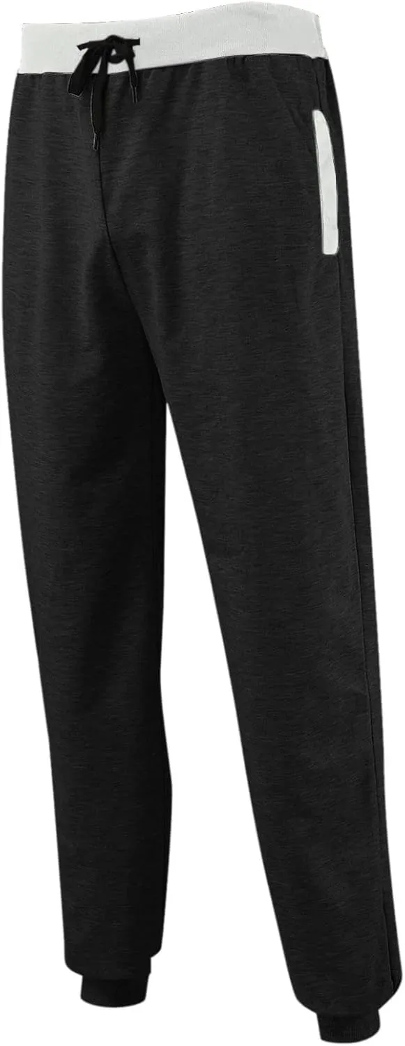 Sweatpants for Men, Cotton Joggers for Men Casual Slim Fit Big and Tall Drawstring Sweatpants Athletic Gym Pants