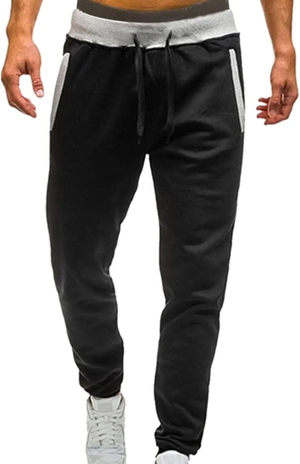 Sweatpants for Men, Cotton Joggers for Men Casual Slim Fit Big and Tall Drawstring Sweatpants Athletic Gym Pants