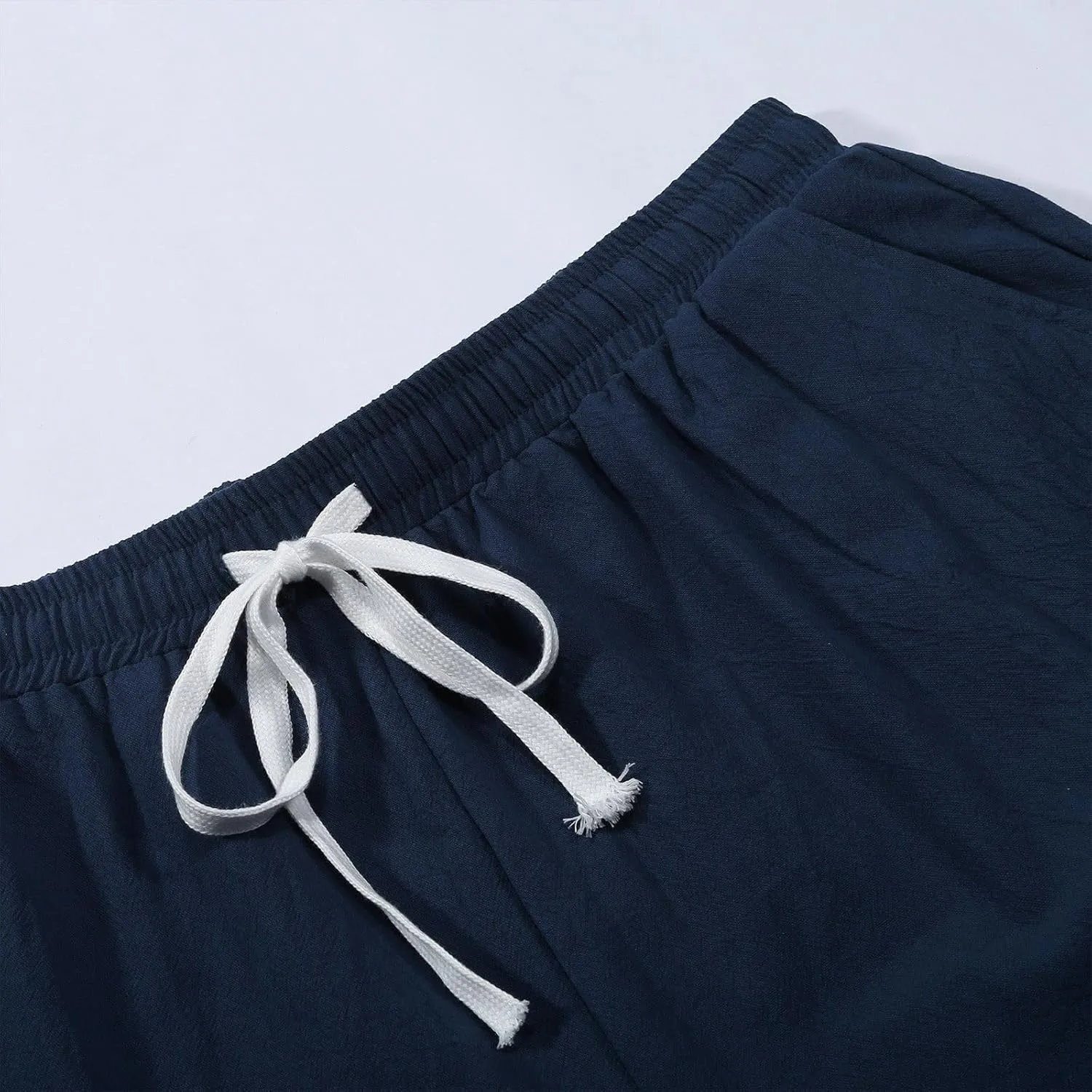 Sweatpants for Men Summer Drawstring Elastic Waist Fit Pockets Casual Athletic Summer Fresh Running Trousers