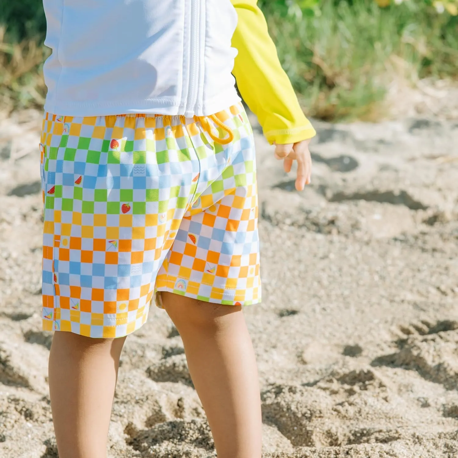 SwimZip Boys' Long Sleeve Rash Guard & Swim Shorts Set - UPF 50  Sun Protection