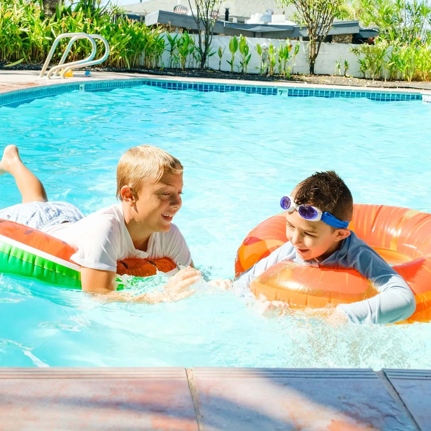 SwimZip Boys' Swim Trunks with Boxer Brief Liner and UPF 50  Sun Protection