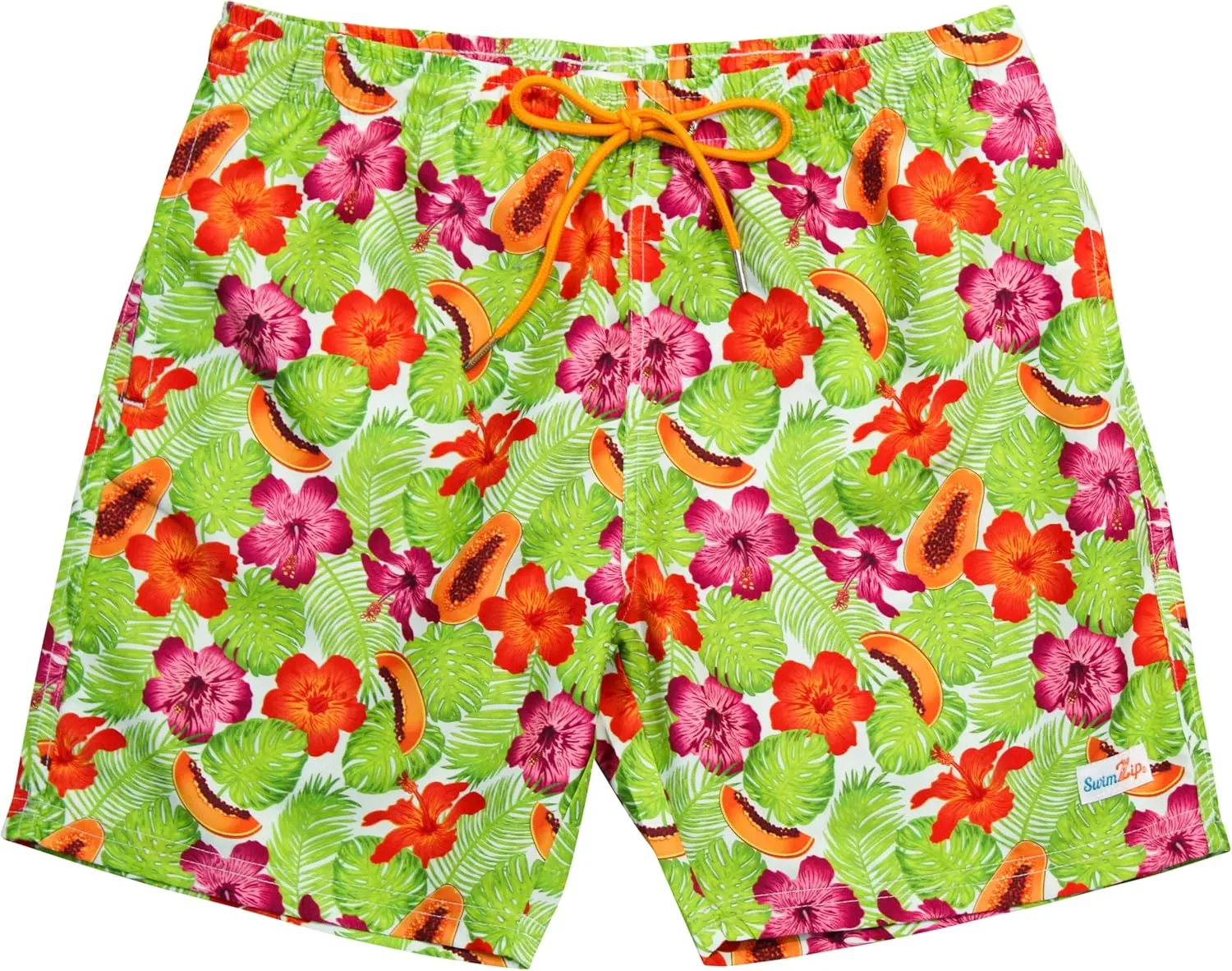 SwimZip Boys' Swim Trunks with Boxer Brief Liner and UPF 50  Sun Protection