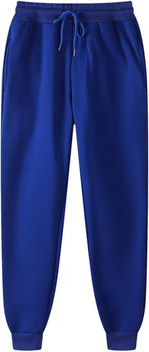 symoid Mens Sweatpants Elastic Open Bottom Athletic Drawstring Joggers Big and Tall Straight Leg Gym Pants with Pockets