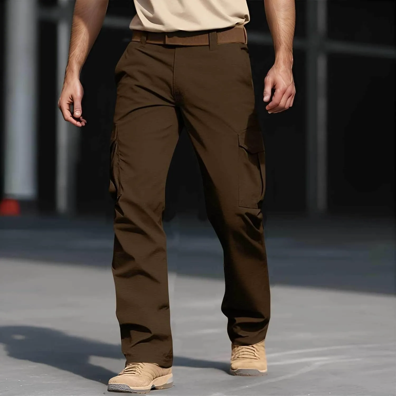 Tactical Pants for Men Water Resistant Cargo Hiking Pants Multi Pockets Relaxed Fit Stretch Outdoor Quick Dry Work Pant