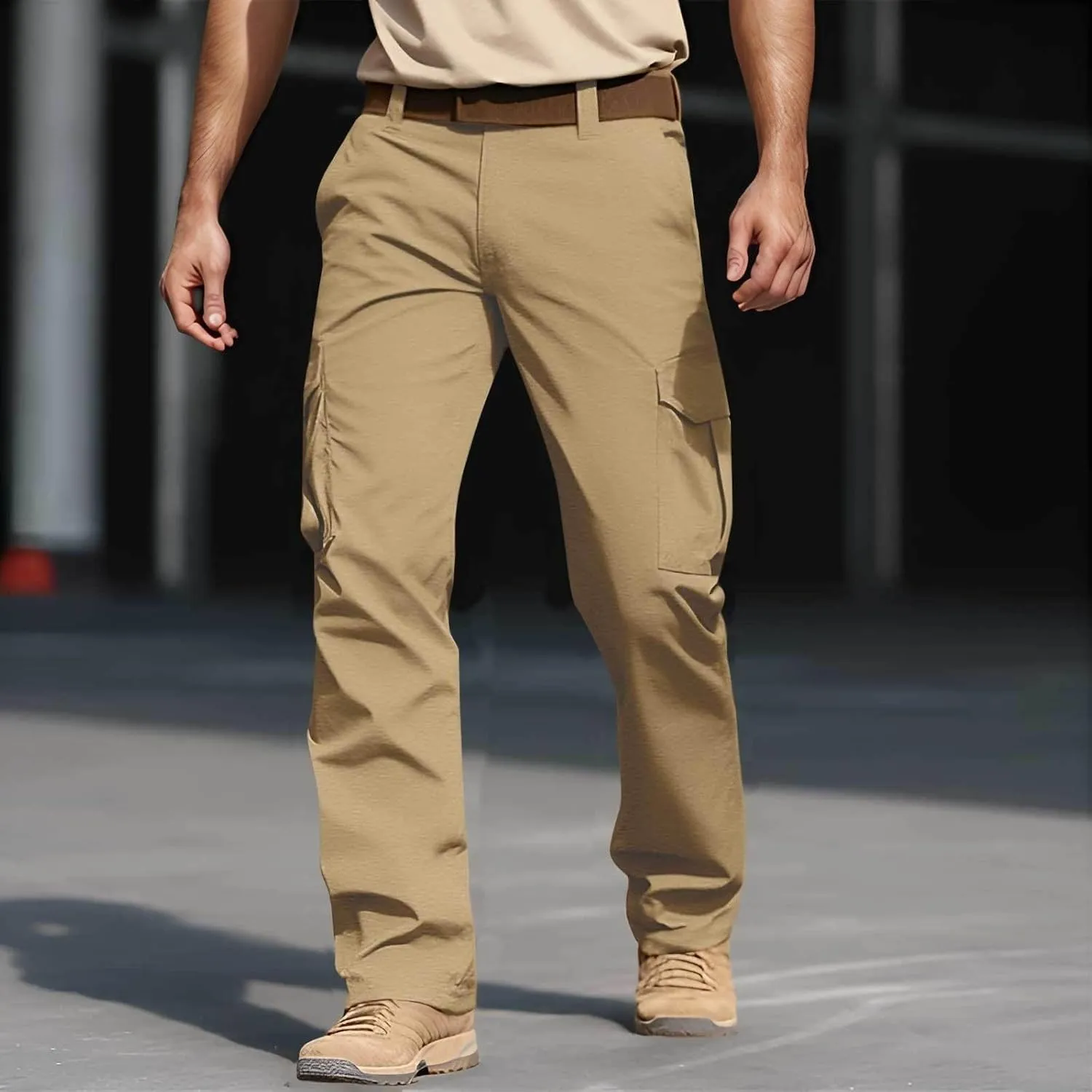 Tactical Pants for Men Water Resistant Cargo Hiking Pants Multi Pockets Relaxed Fit Stretch Outdoor Quick Dry Work Pant