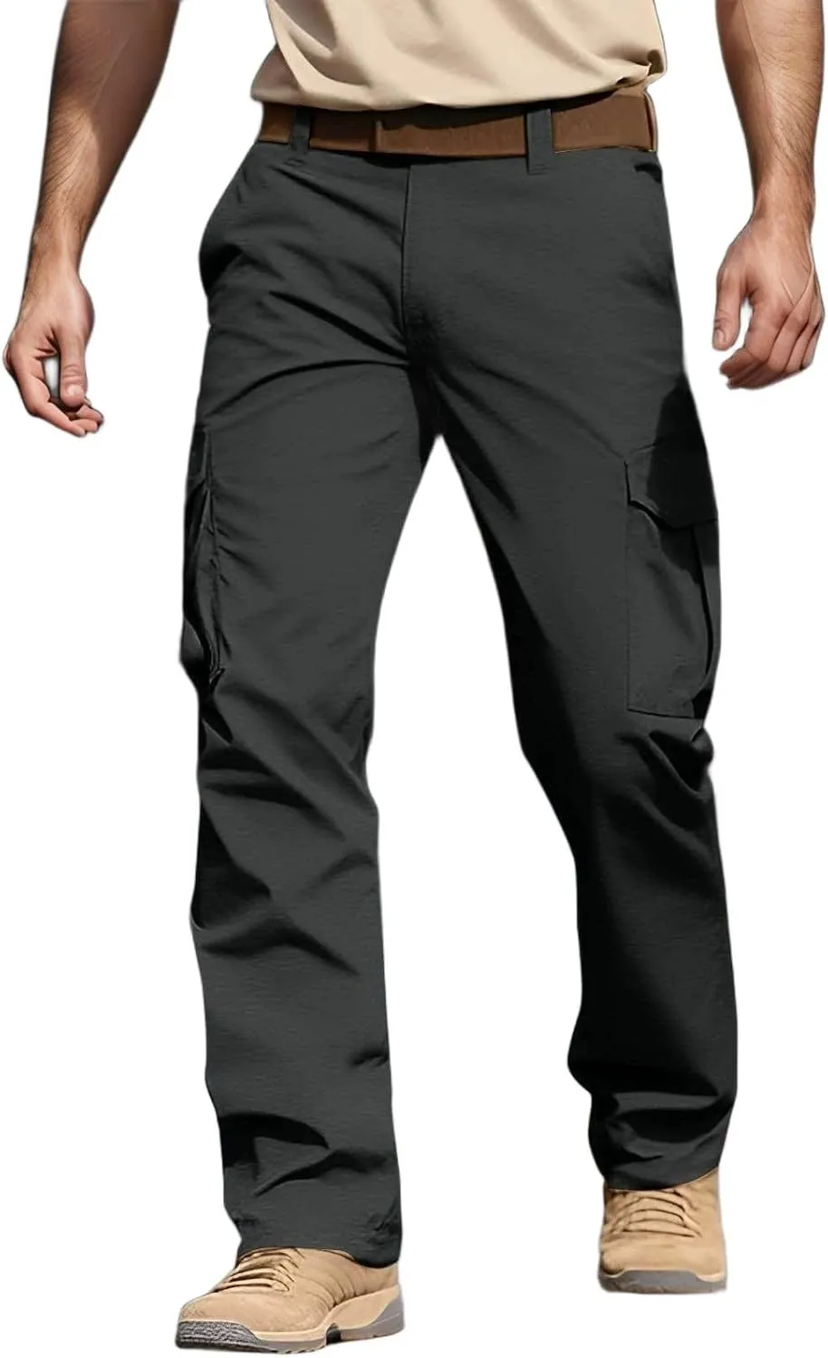 Tactical Pants for Men Water Resistant Cargo Hiking Pants Multi Pockets Relaxed Fit Stretch Outdoor Quick Dry Work Pant