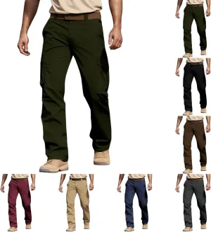 Tactical Pants for Men Water Resistant Cargo Hiking Pants Multi Pockets Relaxed Fit Stretch Outdoor Quick Dry Work Pant
