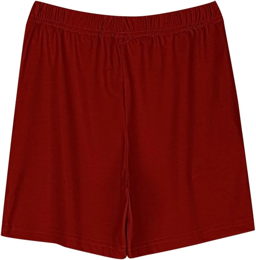 Teen Girls Preppy Athletic Shorts High Waist Elastic Sports Shorts Solid Quick Dry Running Shorts Pants with Pockets