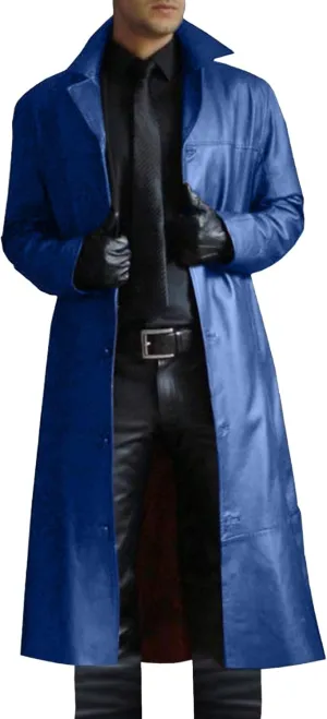 Thatrich Mens Motorcycle Bomber Jackets Long Windbreaker Jacket Steampunk Overcoat Open Front Coat Lightweight Cardigan Coats
