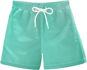 Toddler Boys Board Shorts Kids Swim Trunk Abstract Blue Green Beach Shorts for Child Teal Size from 2T to 12Y