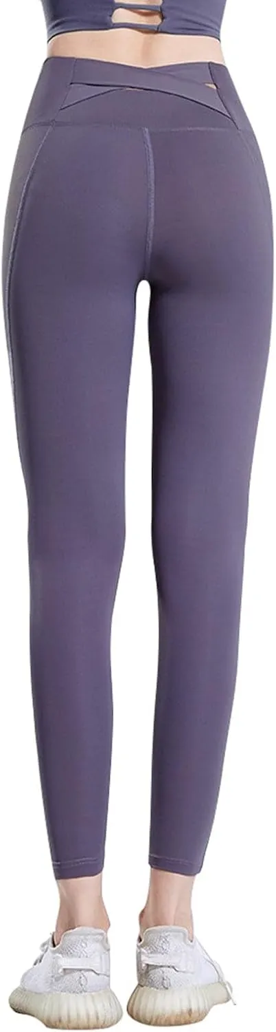 Tummy Control Leggings for Women, High Waist Yoga Pants Casual Gym Stretchy Pants Workout Shapewear for Women