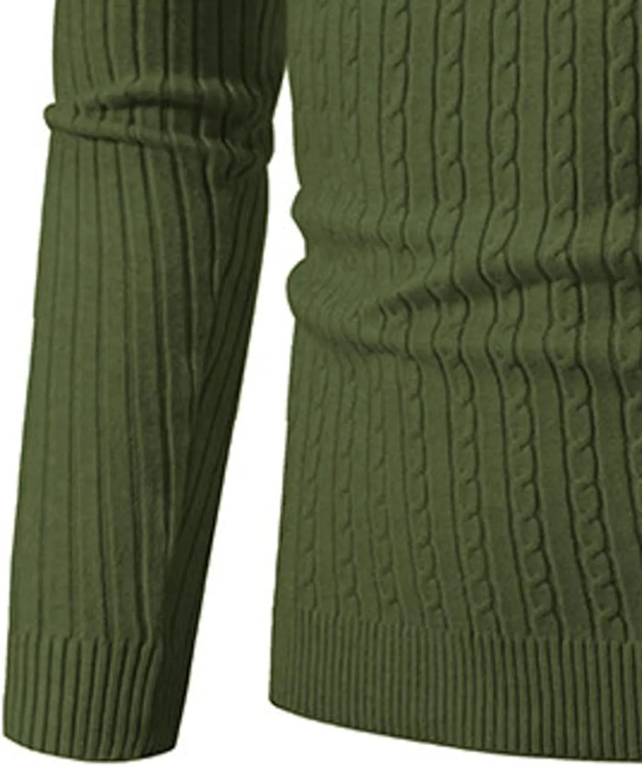 Turtleneck Men Men's Solid Long Sleeve Ribbed Slim Fit Turtleneck Pullover Sweaters with Twist Patterned Sweatshirts