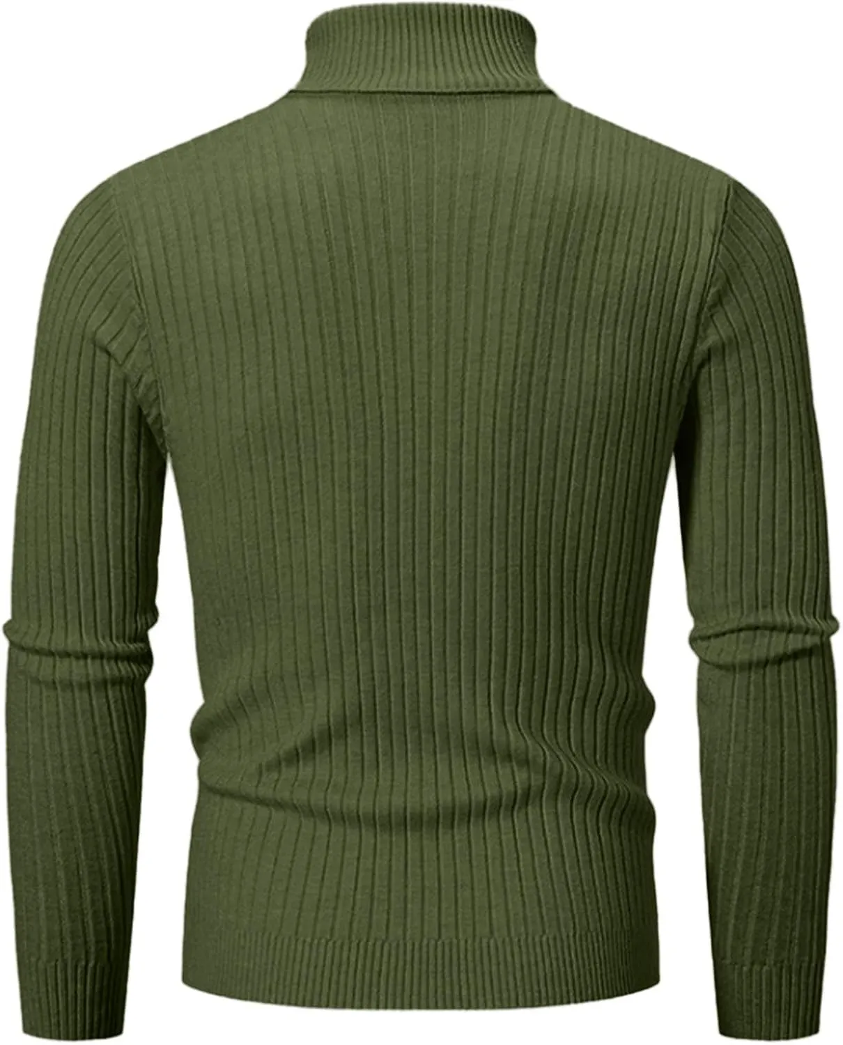 Turtleneck Men Men's Solid Long Sleeve Ribbed Slim Fit Turtleneck Pullover Sweaters with Twist Patterned Sweatshirts