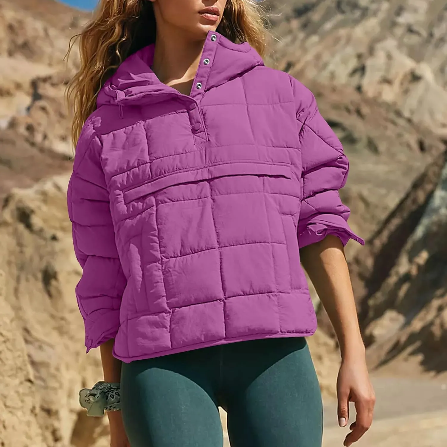 UOFOCO Women's Down Jackets Parkas Oversize Packable Quilted Pullover Puffer Jacket for Women Fall Winter Outfits Coat 2024