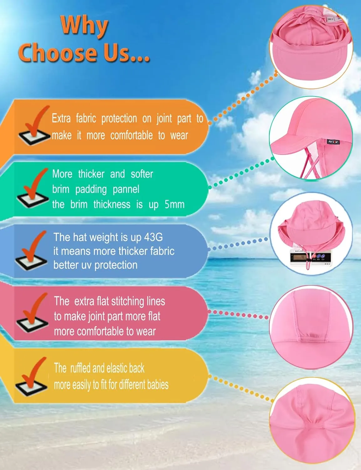 weVSwe Baby Swimsuit Girl Rash Guards Sun Protection Infant Long Slevee Bathing Suit Quick Dry with Sun Hat 0-3 Years