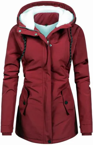 Winter Coats for Women 2024 Trendy Plus Size Warm Sherpa Fleece Lined Jackets Fleece Hooded Parka Peacoat Outerwear