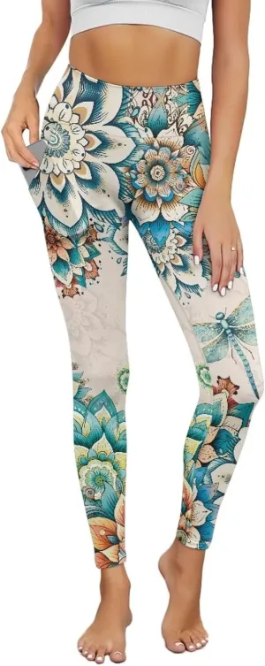 Women Buttery Soft Yoga Leggings with Pockets Tummy Control High Waisted 4-Way Stretch Full-Length Gym Pants