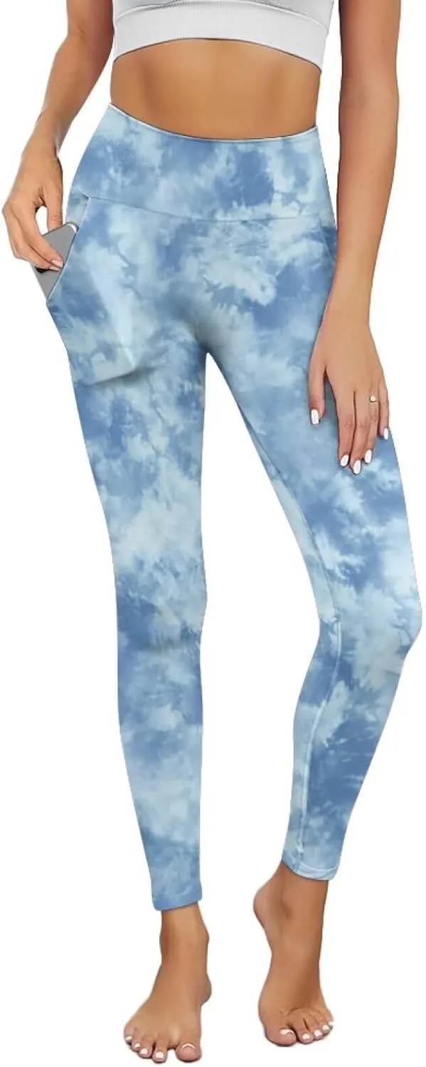 Women Buttery Soft Yoga Leggings with Pockets Tummy Control High Waisted 4-Way Stretch Full-Length Gym Pants