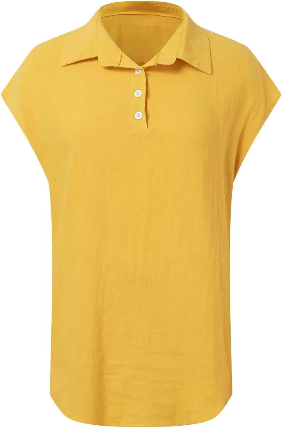 Women's Cap Sleeve Golf Polo Shirt Collared V Neck Tennis Tank Tops UPF 50  Quick Dry Lightweight Casual Athletic Top