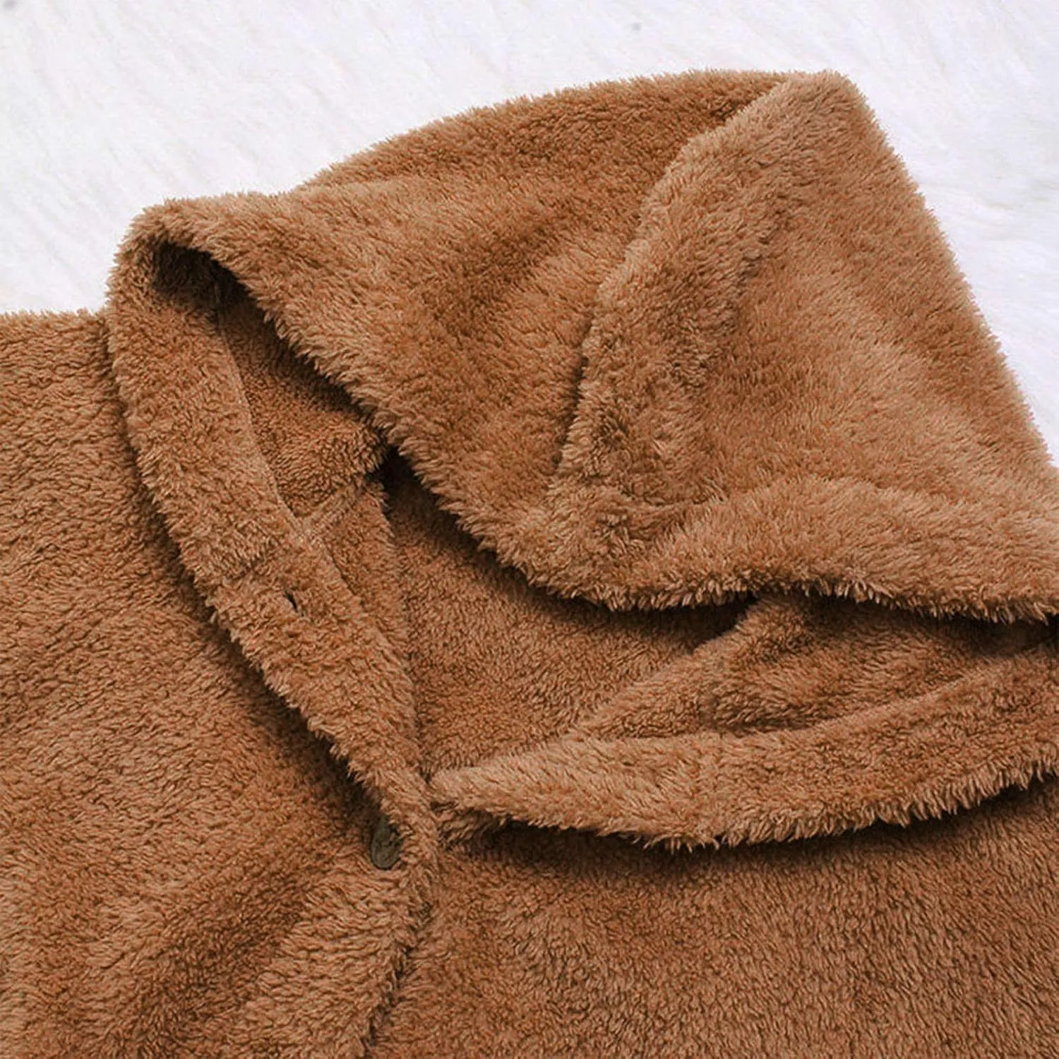 Womens Fleece Jackets Winter Hooded Coats 2024 Oversized Button Down Cardigan Sweater Warm Jacket with Pockets
