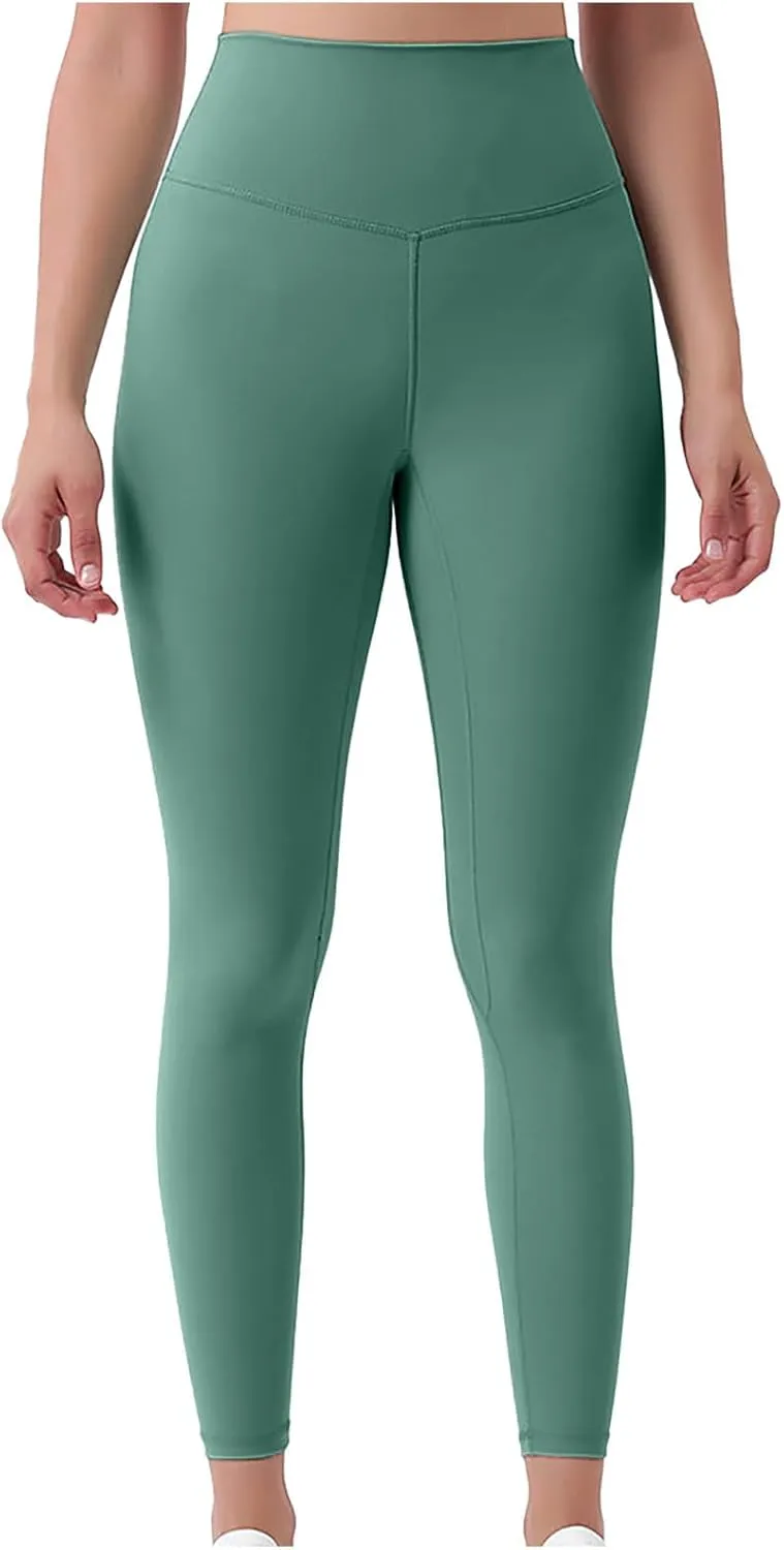 Womens Gym Leggings High Waist Leggings Compression Tights Workout Yoga Pants Seamless Fitness Bottoms Running Trousers