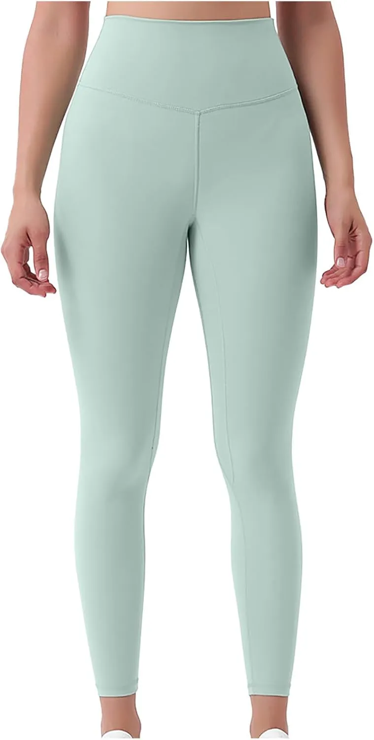 Womens Gym Leggings High Waist Leggings Compression Tights Workout Yoga Pants Seamless Fitness Bottoms Running Trousers