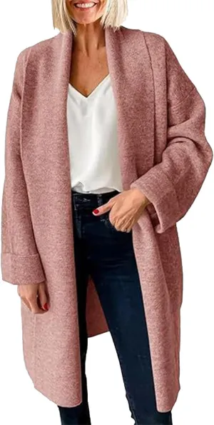 Womens Long Cardigan Sweaters Chunky Open Front Oversized Slouchy Knit Fall Trendy Coatigan Jackets