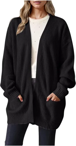 Womens Oversized Sweater Cardigan Home Loungewear Open Front Long Sleeve Chunky Knit Cardigan Slouchy Sweater Jackets