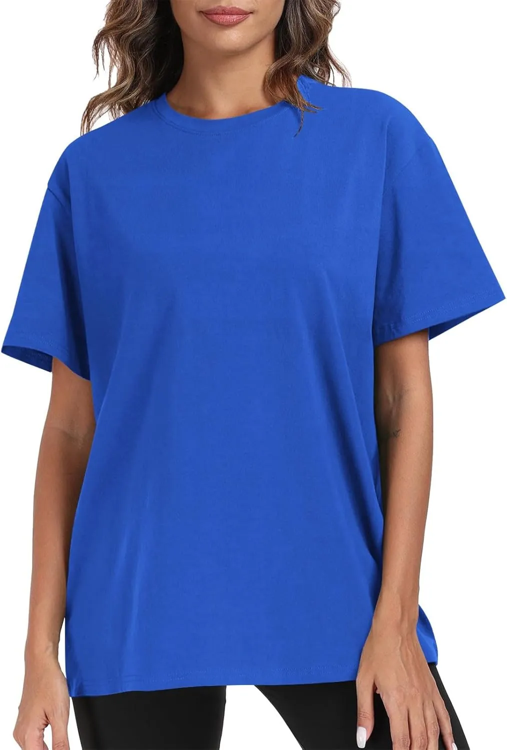 Womens Oversized T Shirts Summer Short Sleeve Crewneck Loose Fit Tops Casual Blouse 2025 Trendy Boxy Tee