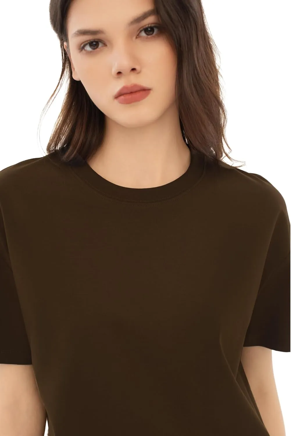 Women's Oversized Tshirts Summer T Shirts Fasihon Crewneck Side Slit Tops Short Sleeve 2025 Trendy Outfits