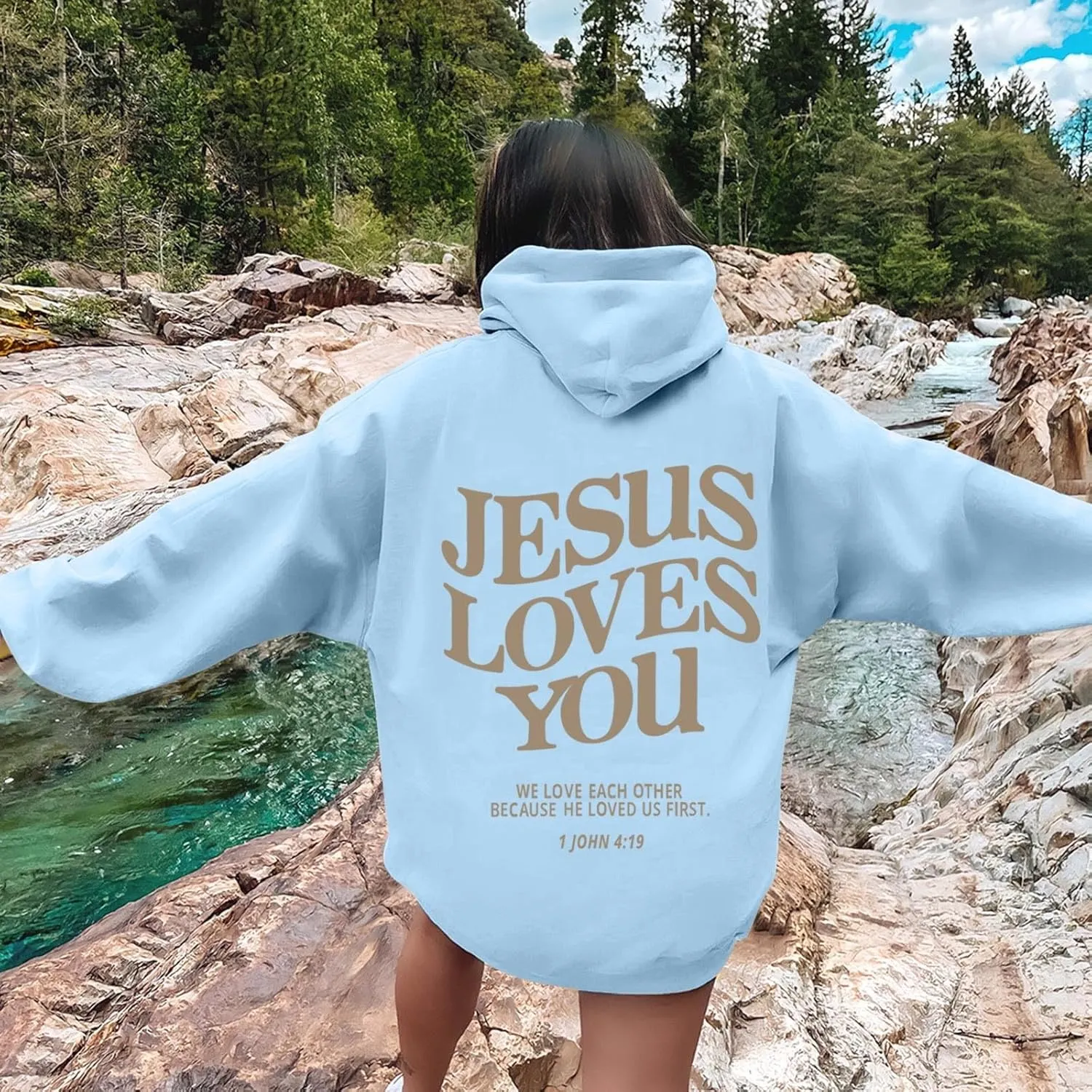 Womens Pullover Fleece Hoodie Trust In The Lord Christian Religious Sayings Pullover Hoodies Sweatshirt