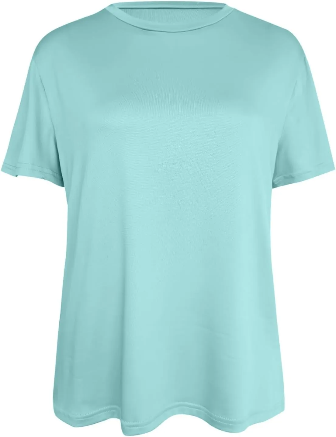 Women's Short Sleeve T-Shirts Sun Protection Quick Dry Athletic Running Workout Rash Guard Tops Casual Beach Tees
