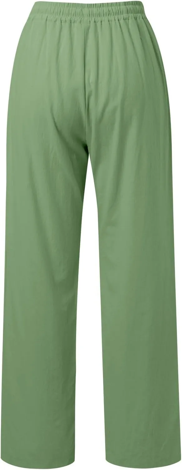 Womens Slacks Plus Size Straight Leg Joggers High Waisted Travel Pants Gym Pants Loose Tall Pants Workout Trousers