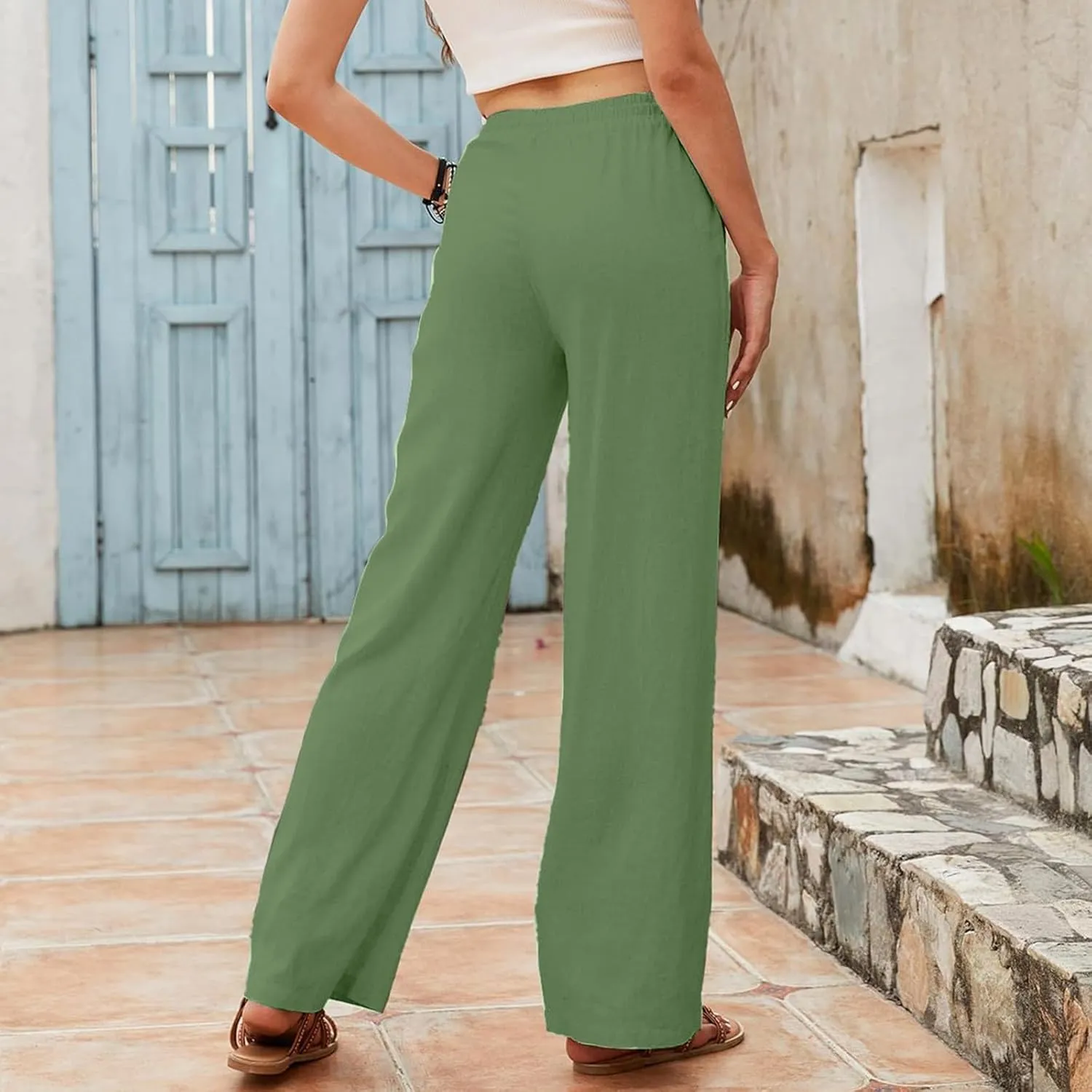 Womens Slacks Plus Size Straight Leg Joggers High Waisted Travel Pants Gym Pants Loose Tall Pants Workout Trousers