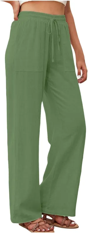 Womens Slacks Plus Size Straight Leg Joggers High Waisted Travel Pants Gym Pants Loose Tall Pants Workout Trousers