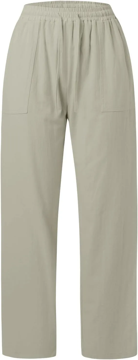 Womens Slacks Plus Size Straight Leg Joggers High Waisted Travel Pants Gym Pants Loose Tall Pants Workout Trousers