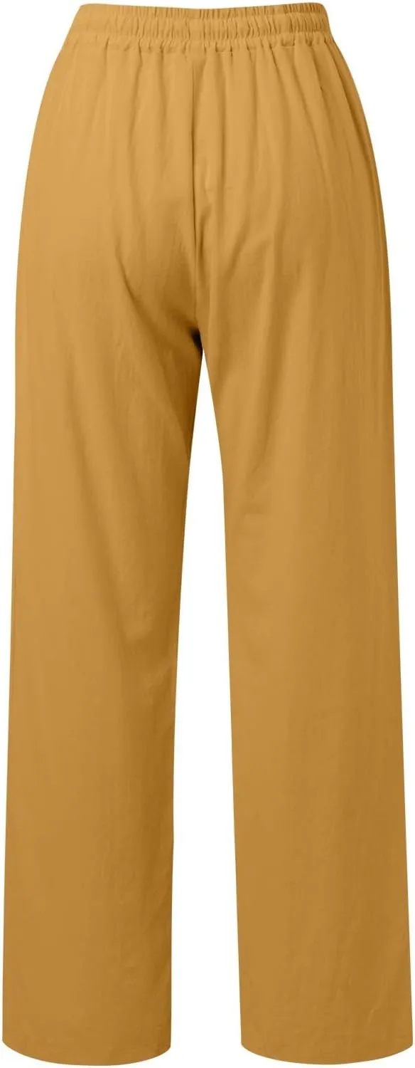 Womens Slacks Plus Size Straight Leg Joggers High Waisted Travel Pants Gym Pants Loose Tall Pants Workout Trousers
