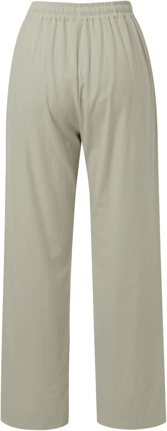 Womens Slacks Plus Size Straight Leg Joggers High Waisted Travel Pants Gym Pants Loose Tall Pants Workout Trousers