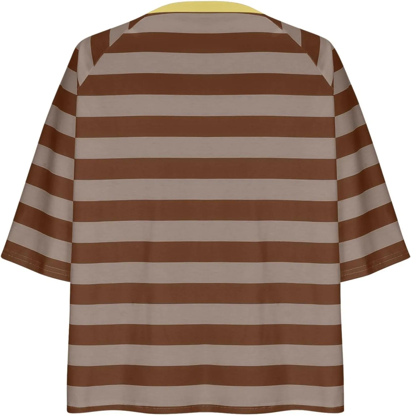 Womens Striped T Shirts Oversized Crewneck 3/4 Sleeve Tops Spring Casual Blouse Color Block Basic Sports Tees Blouses