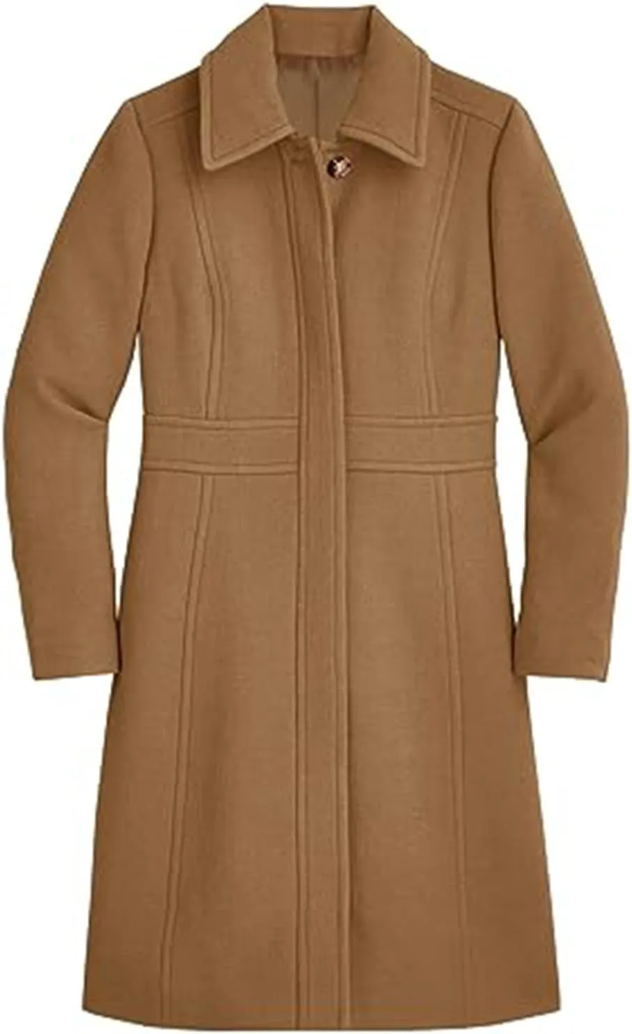 Women's Trench Coats Trendy 2024 Winter Warm Long Coat Slim Classic Solid Color Trench Coats
