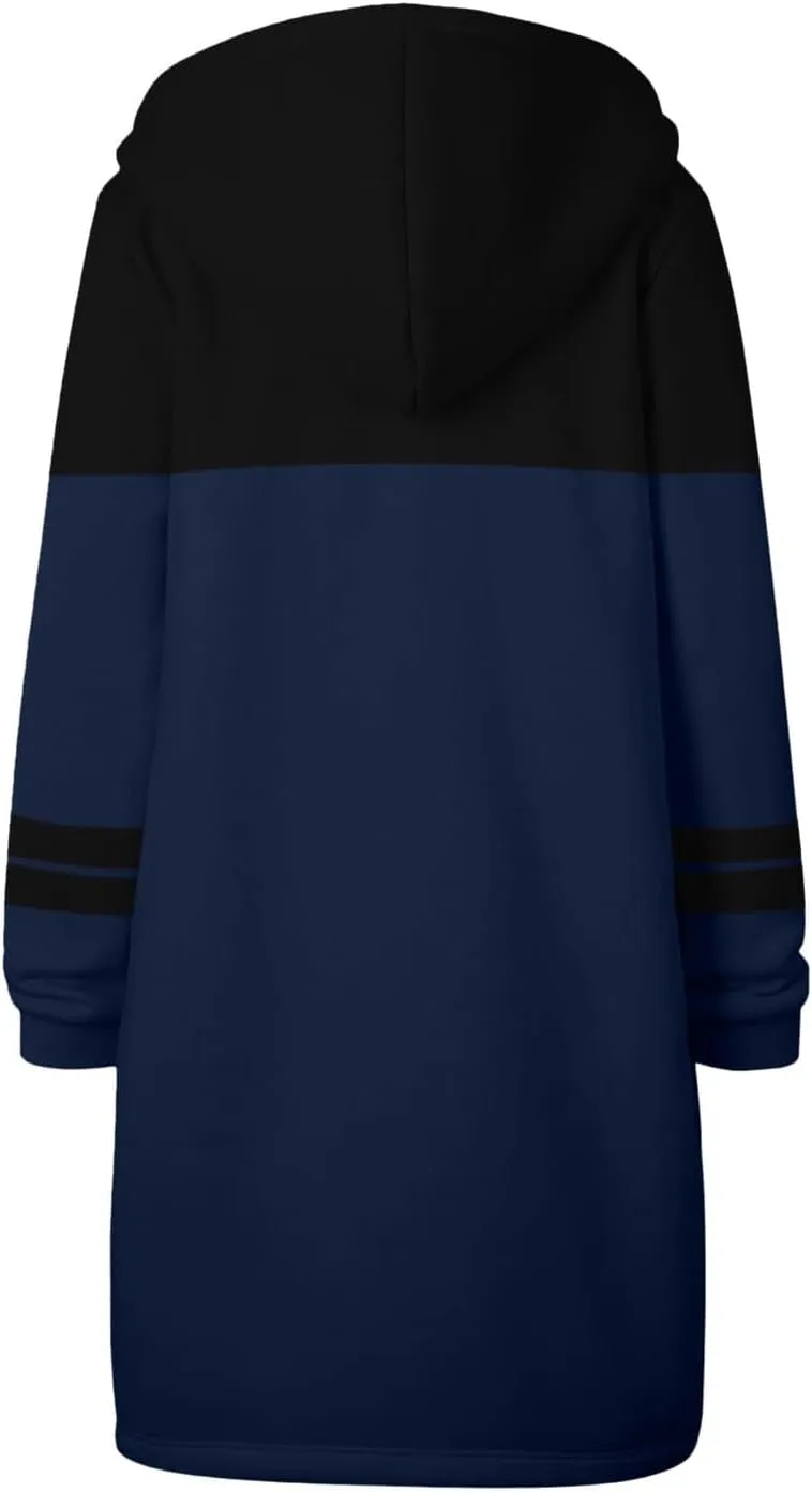 Womens Zip Up Long Sleeve Hoodies Sweatshirt Fleece Jackets 2024 Fall Fashion Outfits Winter Clothes Long Coats
